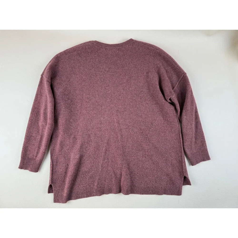 Catherine Malandrino 100% Cashmere Sweater Women's M Mauve Crewneck Soft - Picture 2 of 5